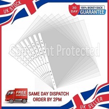 100 CLEAR A4 POLY POCKET CLEAR