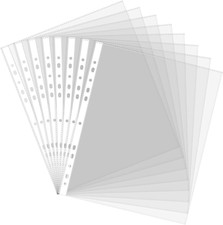 100 A4 Plastic Punched Pockets