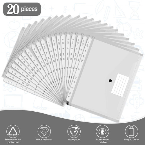 Clear plastic wallets - clear, a4